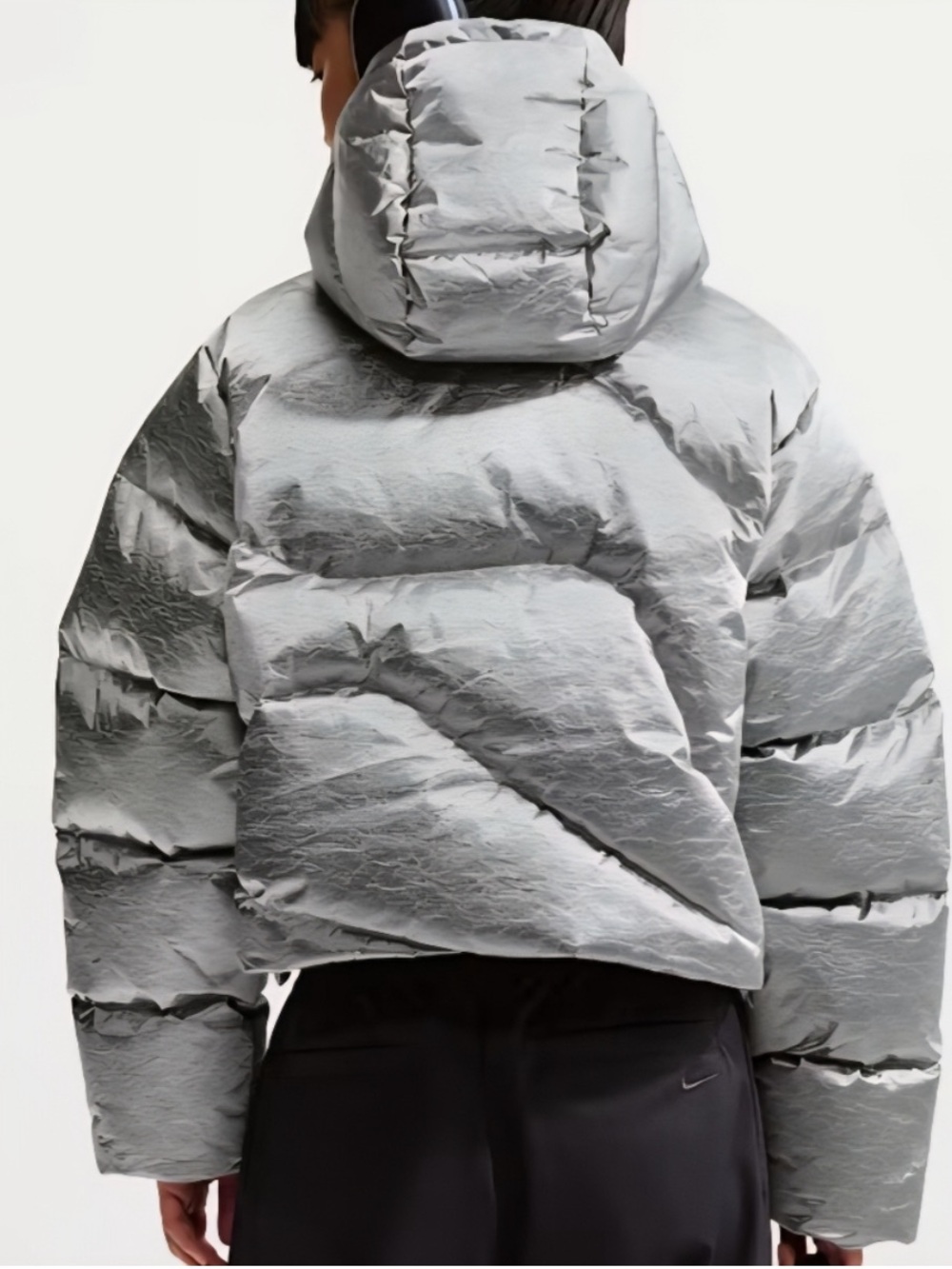 Nike Sportswear Swoosh Women's Metallic Therma-FIT Oversized Down Puffer Jacket - Picture 11 of 13